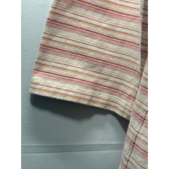 Liz Claiborne Women's Pink White Striped Cardigan Tank Sweater 2 Piece Set L XL - Picture 4 of 10